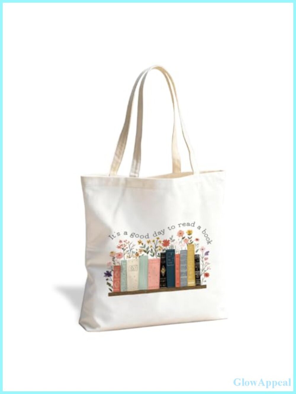 Canvas Tote Bag for Women Reusable Literary Book Lover Handbag